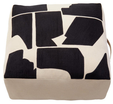 Bosie Ozella Natural And Black Square Floor Cushion