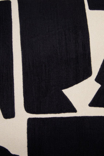 Bosie Ozella Natural And Black Square Floor Cushion