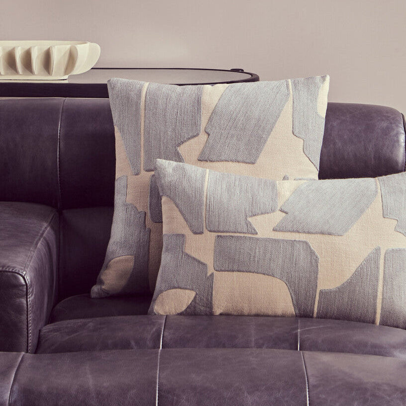 Bosie Ozella Natural And Grey Square Cushion