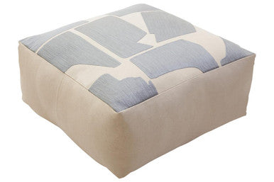 Bosie Ozella Natural And Grey Square Floor Cushion