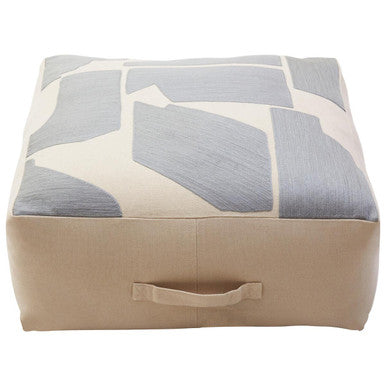Bosie Ozella Natural And Grey Square Floor Cushion