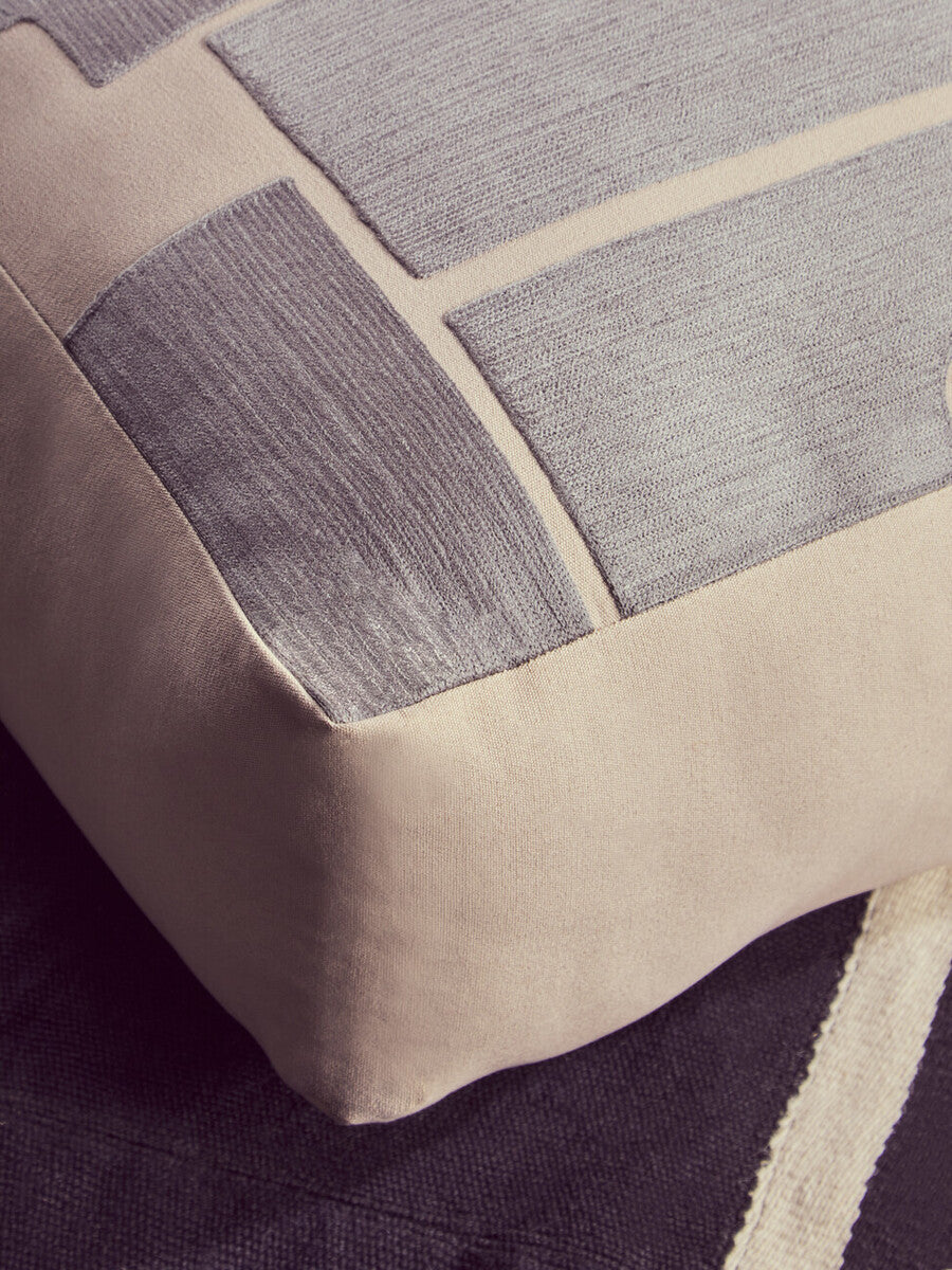 Bosie Ozella Natural And Grey Square Floor Cushion