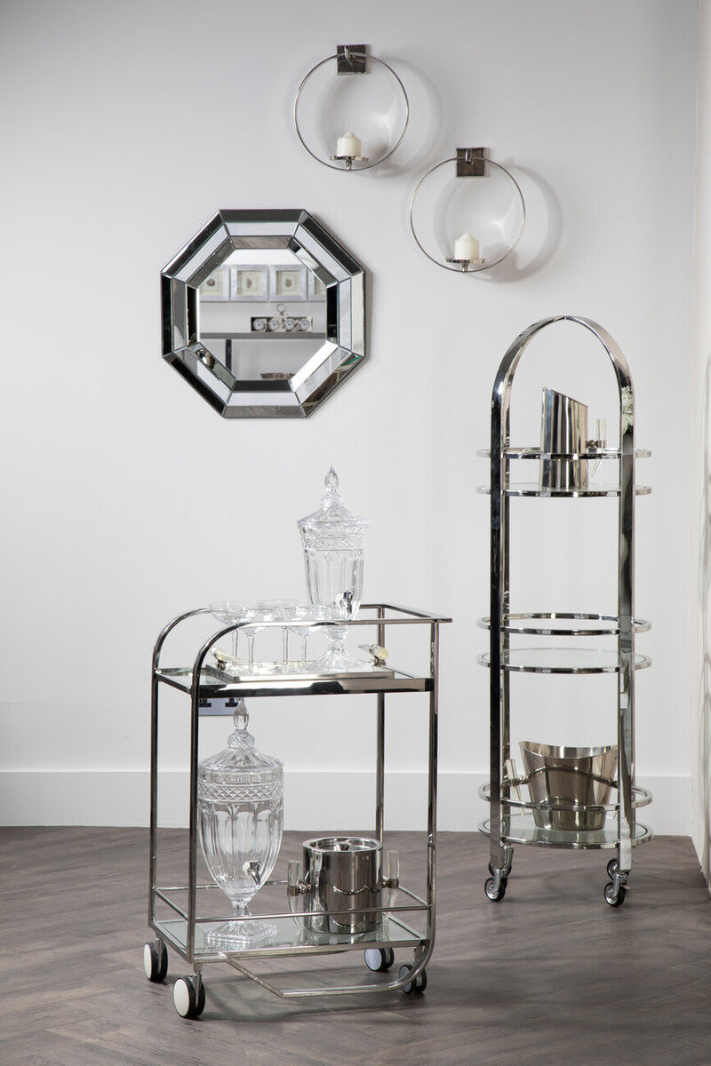 Cirqua Silver Finish Wall Sconce Candle Holder