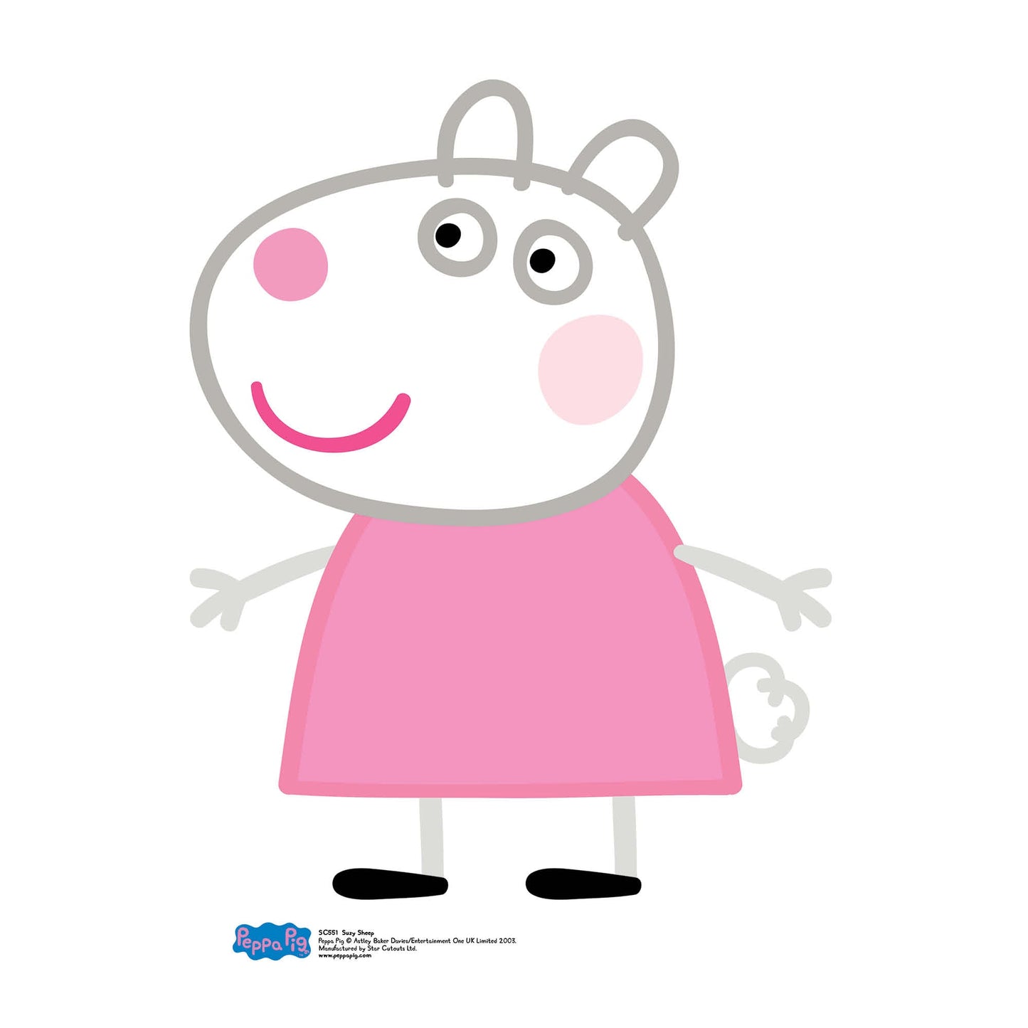 SC551 Suzy Sheep (Star Mini Cut-out) Cardboard Cut Out Height 78cm