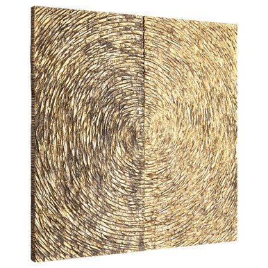 Modello Wood Carving Gold Finish Wall Art