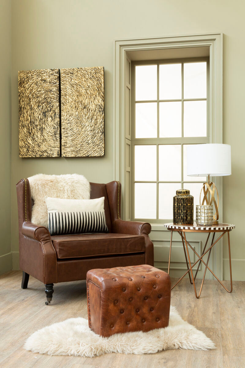 Modello Wood Carving Gold Finish Wall Art