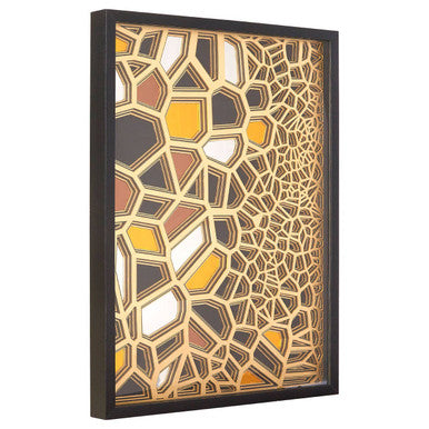 Gold and Black Paper Sculpture Wall Art | Modello