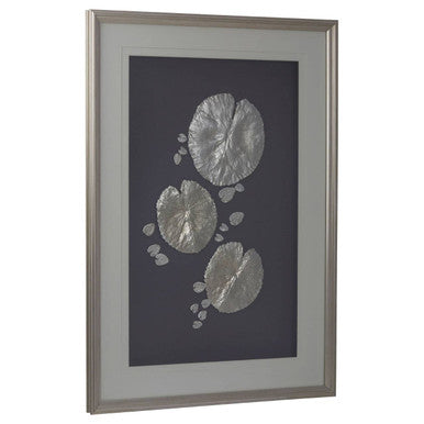 Silver Leaf Design Framed Wall Art | Nason