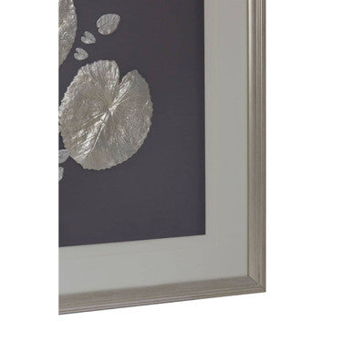 Nason Silver Leaf Design Framed Wall Art