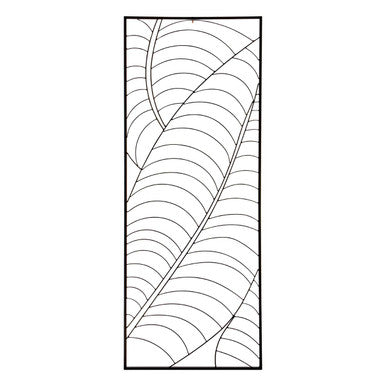 Trento Small Black Leaf Design Wall Art