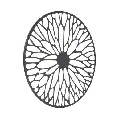 Trento Large Black Floral Design Wall Art