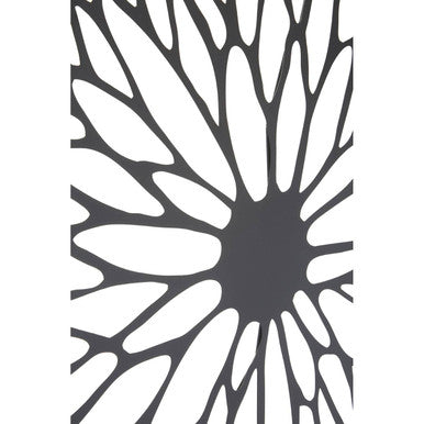 Trento Large Black Floral Design Wall Art