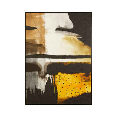 Astratto Black And Ochre Wall Art