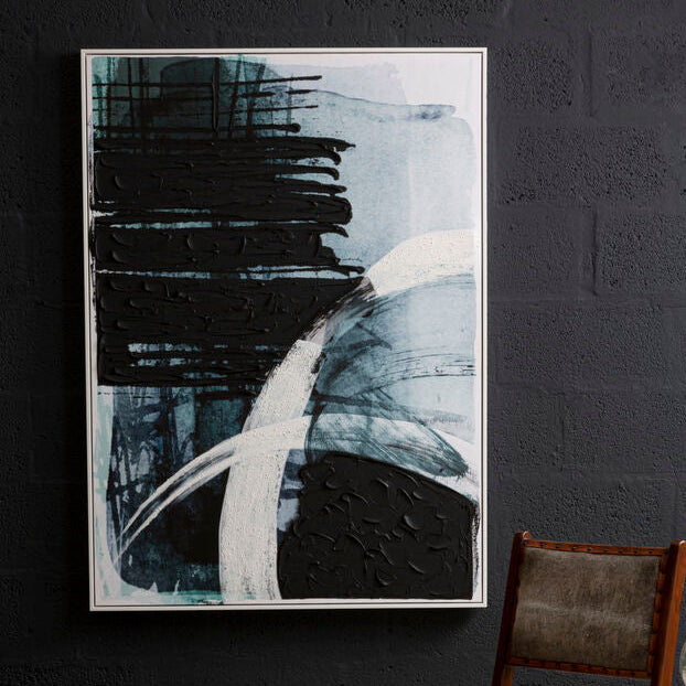 Astratto Blue and Black Wall Art