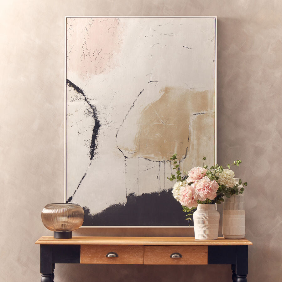 Astratto Natural Pink And Classic Wall Art