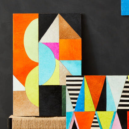 Safira Genuine Leather Abstract Wall Art
