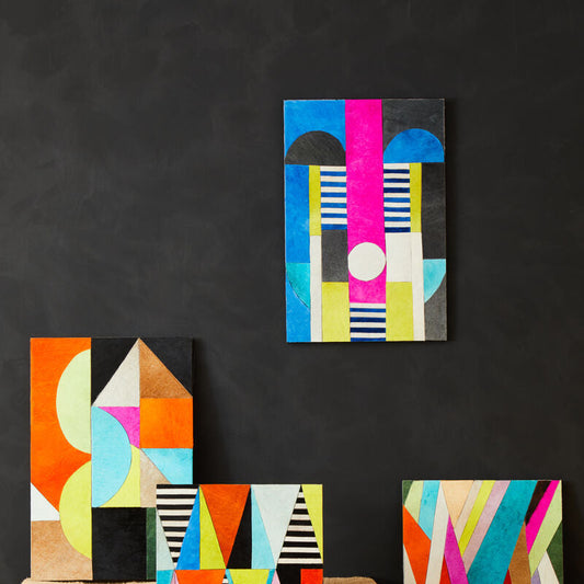 Safira Genuine Leather Multicoloured Wall Art