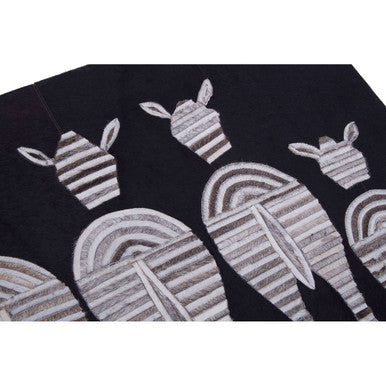 Safira Leather Patchwork Zebra Wall Art