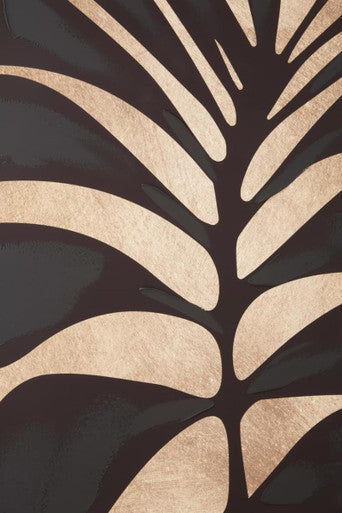 Canvas Black Leaf Design Wall Art | Astratto