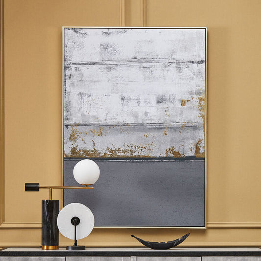 Astratto Grey and Gold Foil Wall Art