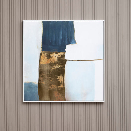 Astratto Blue And Gold Foil Wall Art