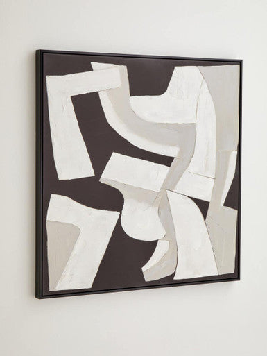 Monochrome Abstract Textured Wall Art | Astratto