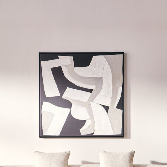 Astratto Monochrome Abstract Textured Wall Art