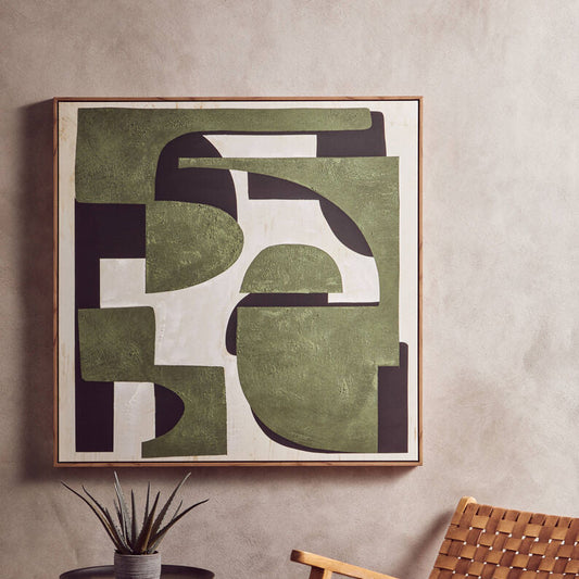 Astratto Green Textured Abstract Wall Art