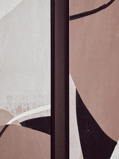 Set of 2 Abstract Earthy Tones Canvas Wall Art | Astratto