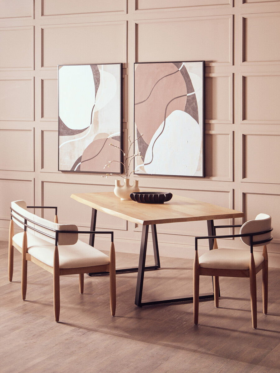 Set of 2 Abstract Earthy Tones Canvas Wall Art | Astratto