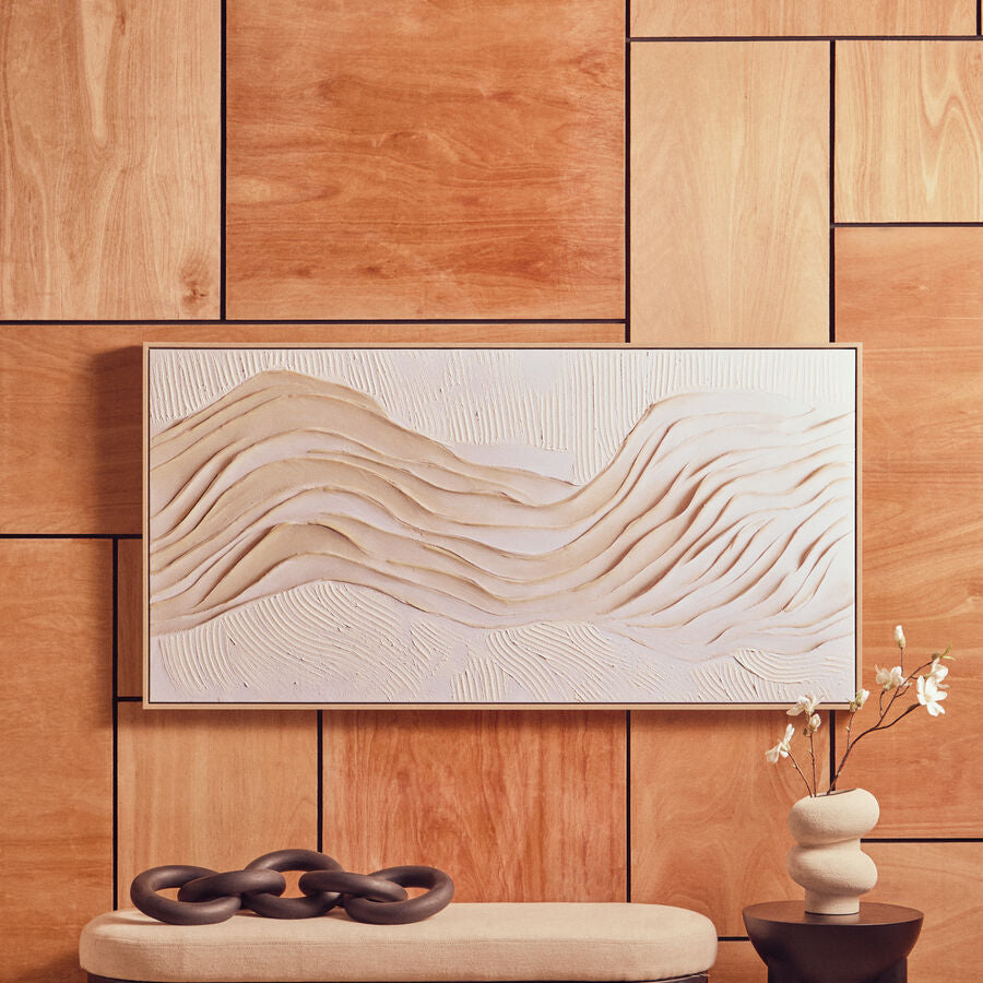 Astratto Cream Textured Wall Art