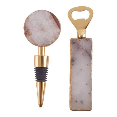 Grey Bottle Opener and Stopper Set | Bowerbird Agata