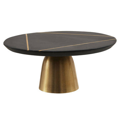 Black Slate and Gold Cake Stand | Omari