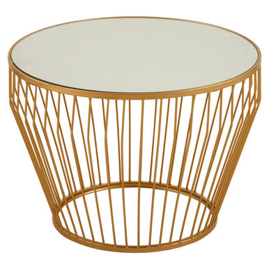 Avantis Gold Finish Tapered Design Side Table