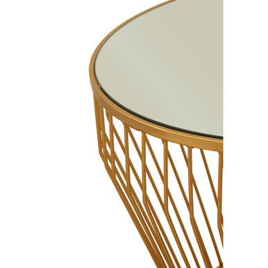 Avantis Gold Finish Tapered Design Side Table