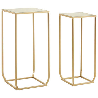 Avantis Set Of Two Champagne Square Side Tables