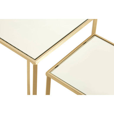 Avantis Set Of Two Champagne Square Side Tables