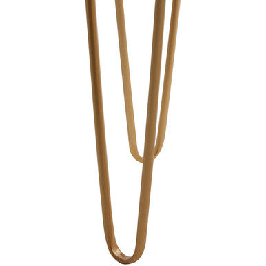 Set of 2 Mirrored Glass Top Rectangular Side Tables with Gold Metal Hairpin Legs, Avantis