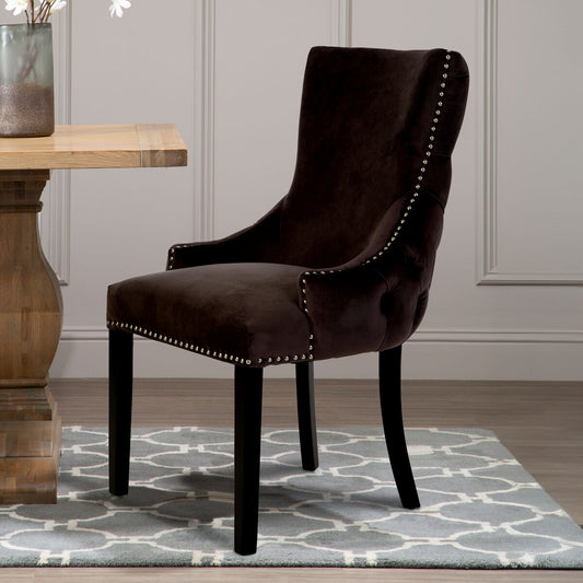 Kensington Townhouse brown Velvet Dining Chair