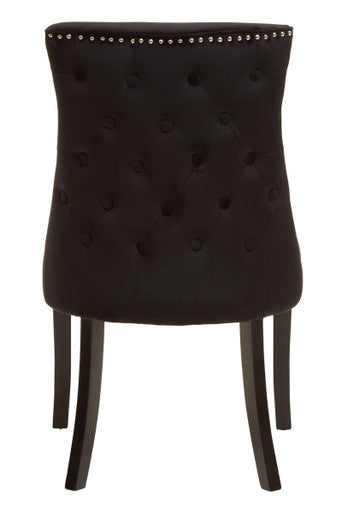 Kensington Townhouse Black Velvet Dining Chair