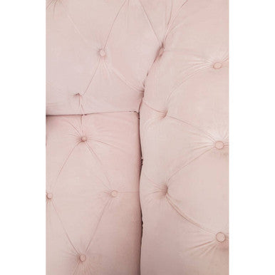 Suri 3 Seat Blossom Fabric Chesterfield Sofa