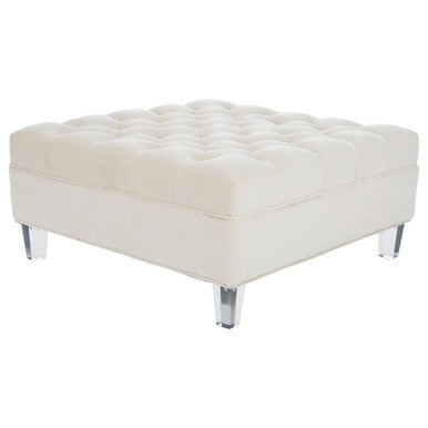 Sand Fabric Footstool | Samara