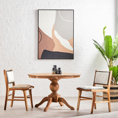 Kendari Dining Chair With Natural Cow Leather