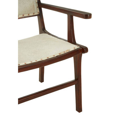 Leather and Teak Wood Dining Chair | Kendari