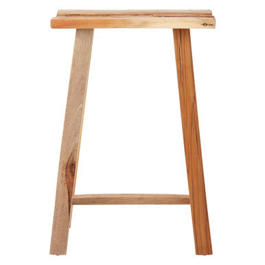 Kendari Brown Teak Wood Stool