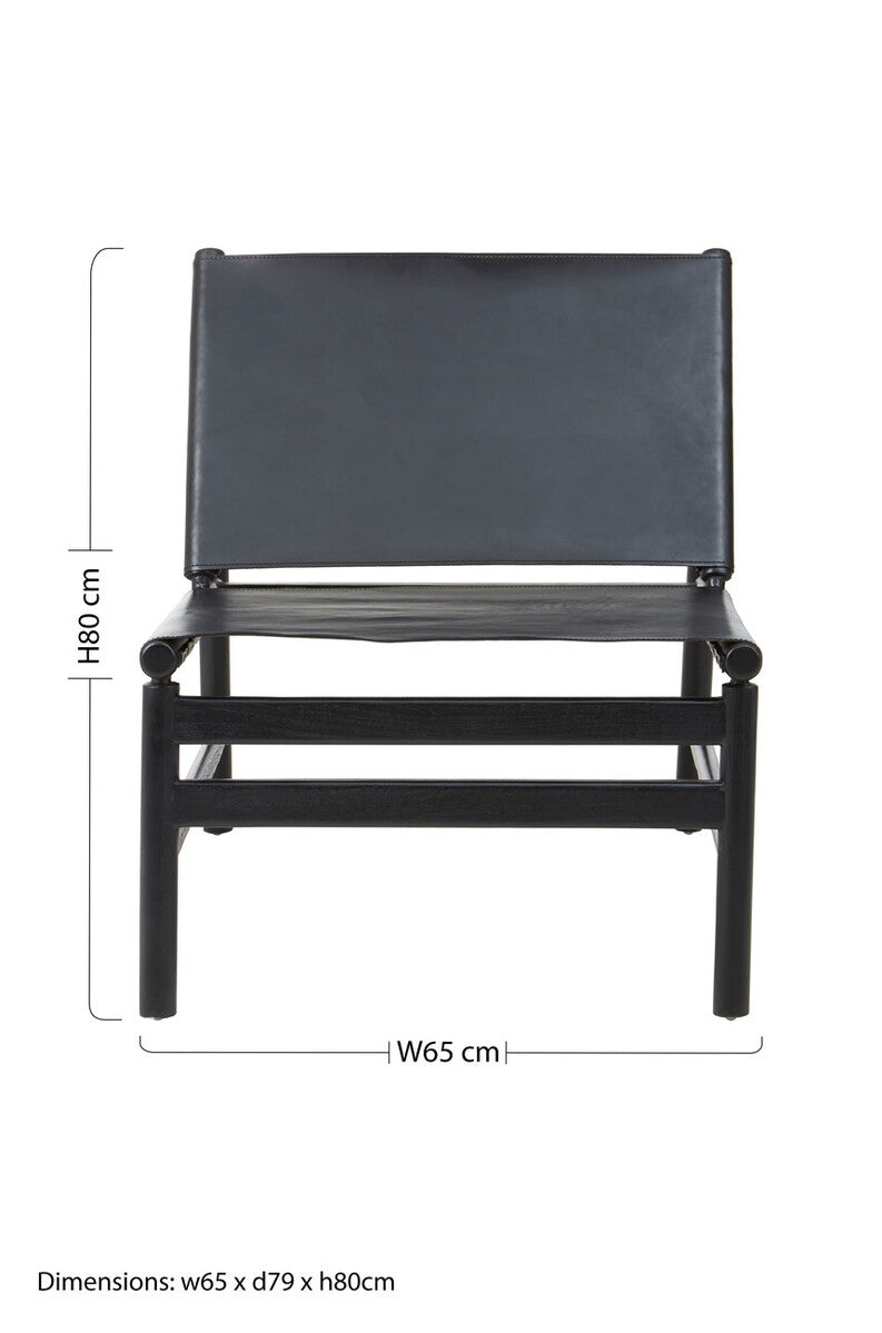 Kendari Chair with Black Leather
