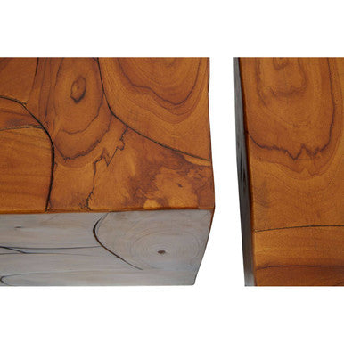 Surak Set of 3 Teak Side Tables and Stools