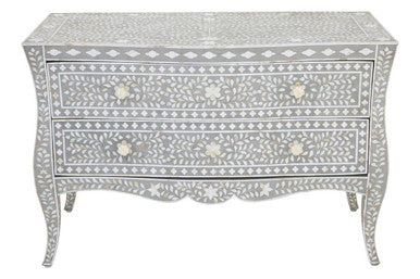 Fusion Chest of 2 Drawers with Mother of Pearl Inlay