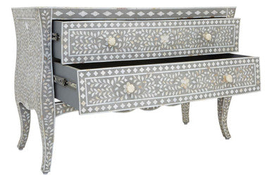 Fusion 2 Drawer Chest with Mother of Pearl Inlay