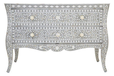 Fusion 2 Drawer Chest with Mother of Pearl Inlay